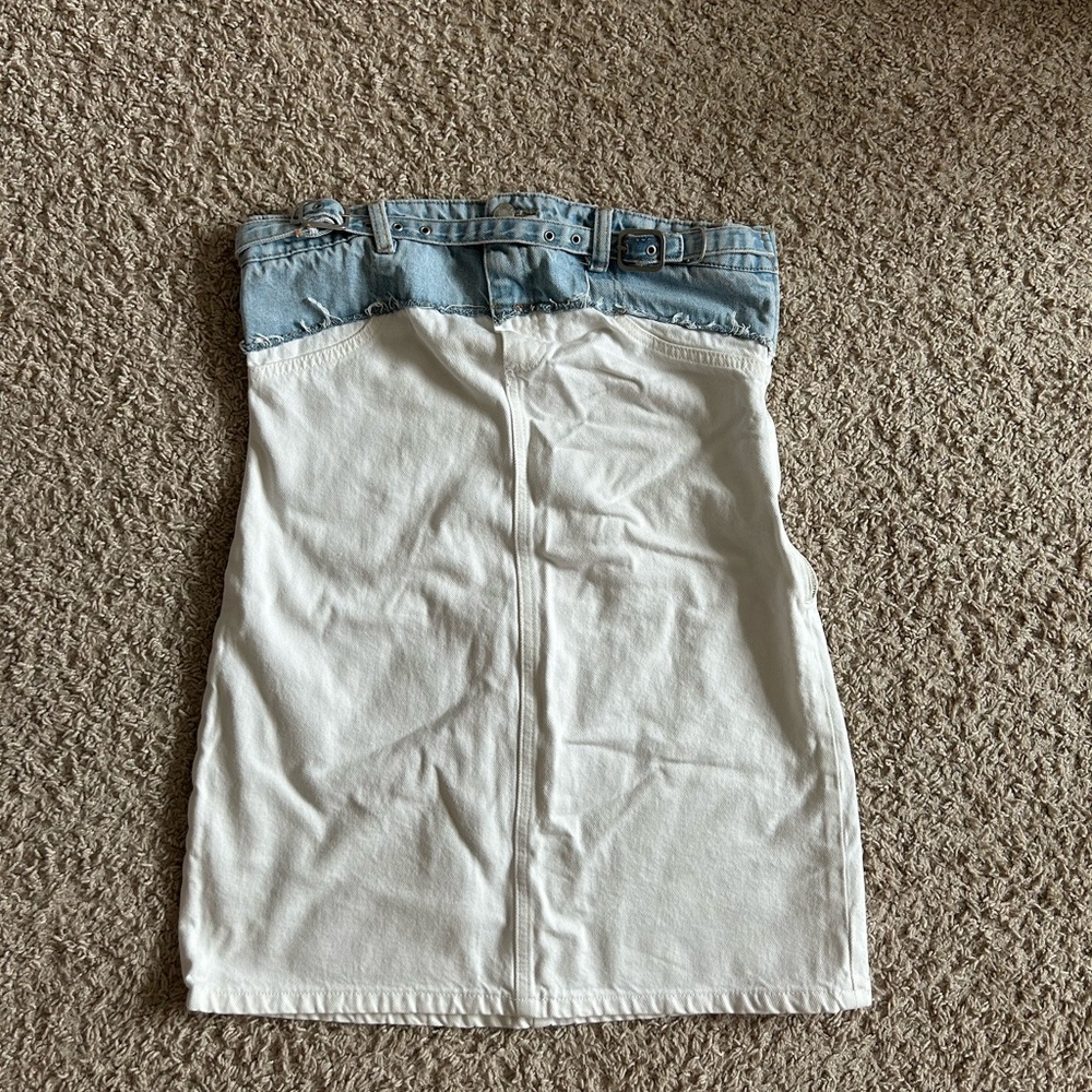 Zara Mini denim dress  for Casual Resort Wear
